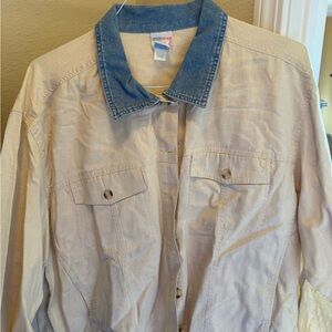 Stylish Denim Collar Button Down Shirt